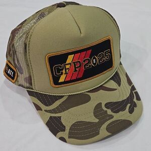 CFP National Championship 2025 Vintage Low Rise Trucker Hat Camo NWOT